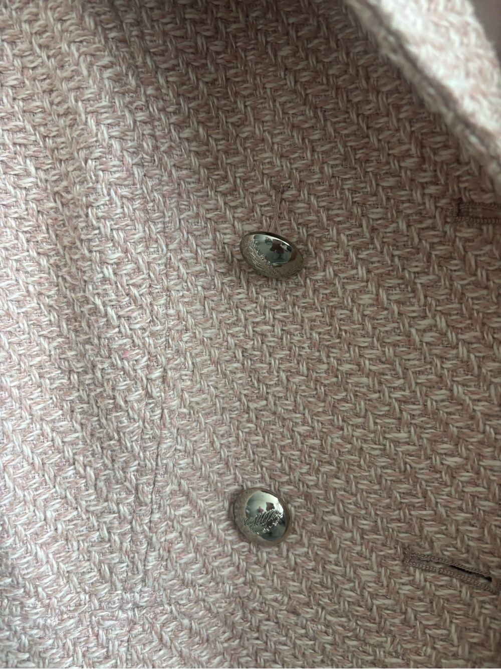Jessica Simpson Pink Textured Double-Breasted Pea Coat - Picture 3 of 5